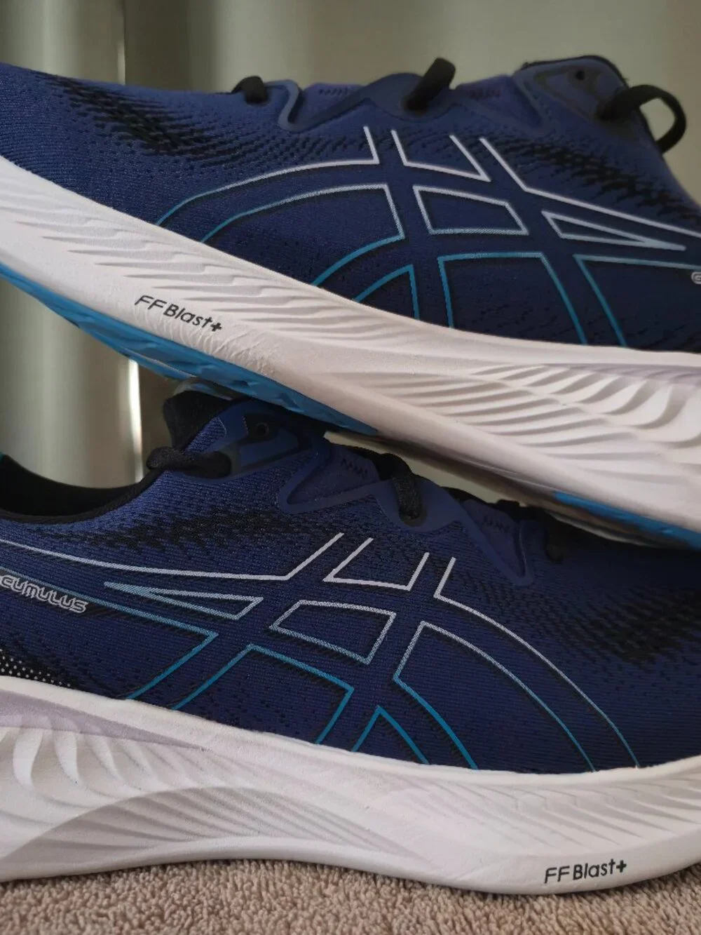 ASICS GEL-Cumulus 25 Running Shoes Indigo Blue Island Blue Men's 14 1011B621 Box